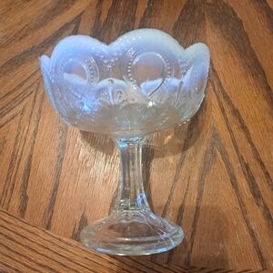 1903 Antique Northwood Glass Co. Opalescent Scroll Compote-/Candy/ Trinket Dish